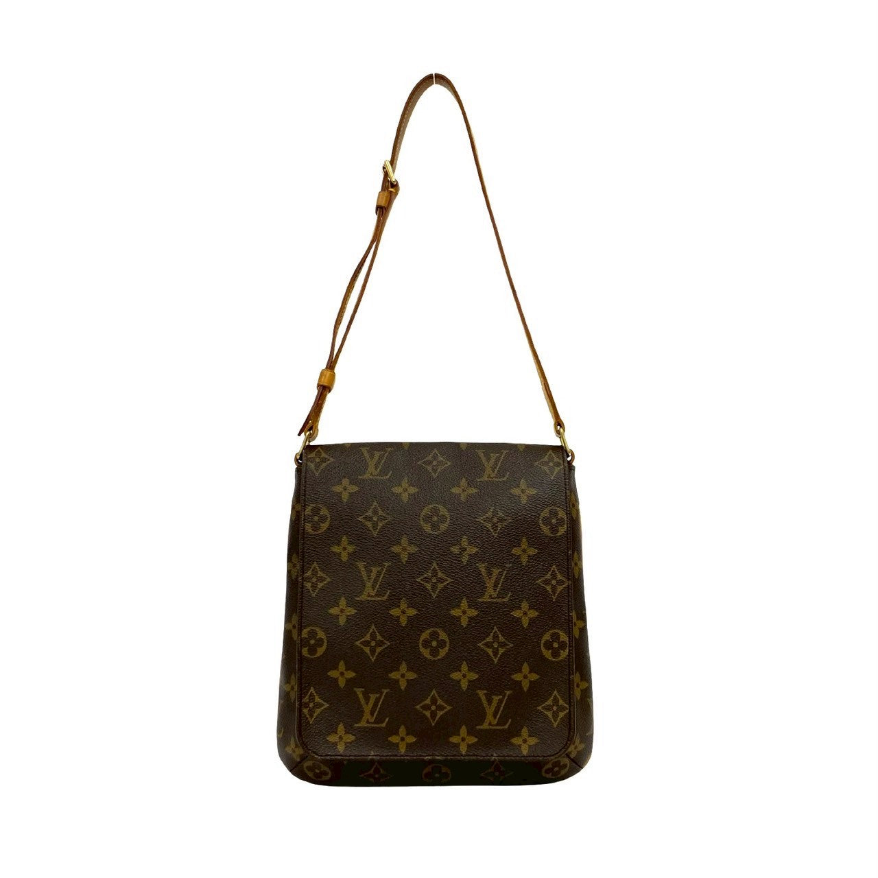 LOUIS VUITTON Shoulder Bag leather Brown Monogram Musette Salsa