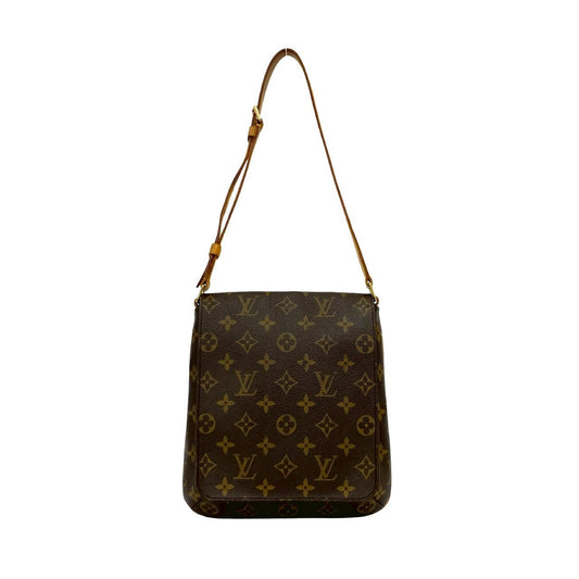 LOUIS VUITTON Shoulder Bag leather Brown Monogram Musette Salsa