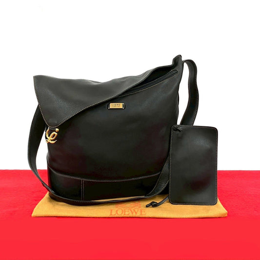 LOEWE Shoulder Bag leather black Anton
