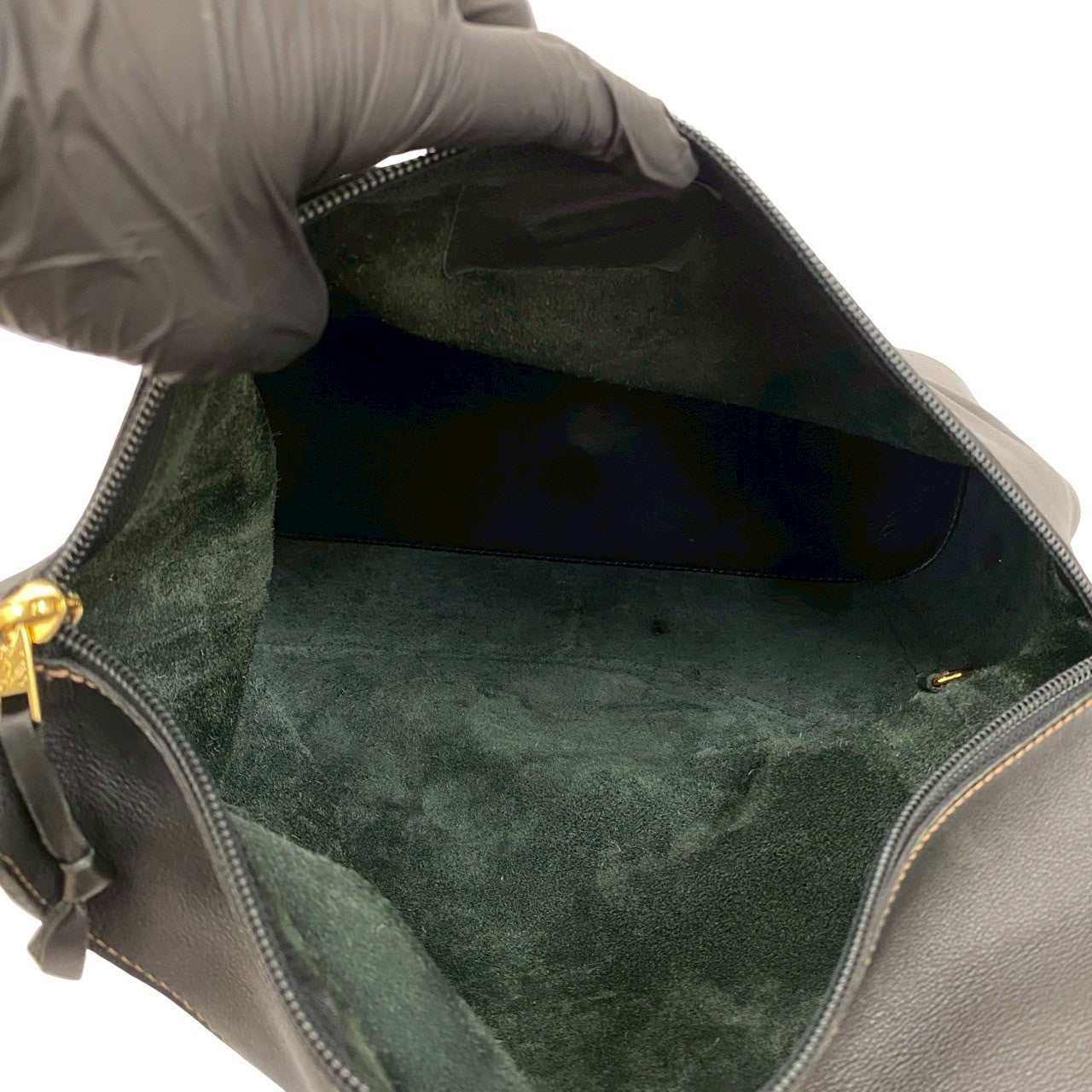 LOEWE Shoulder Bag leather black Anton