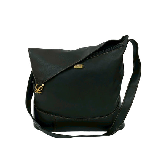 LOEWE Shoulder Bag leather black Anton