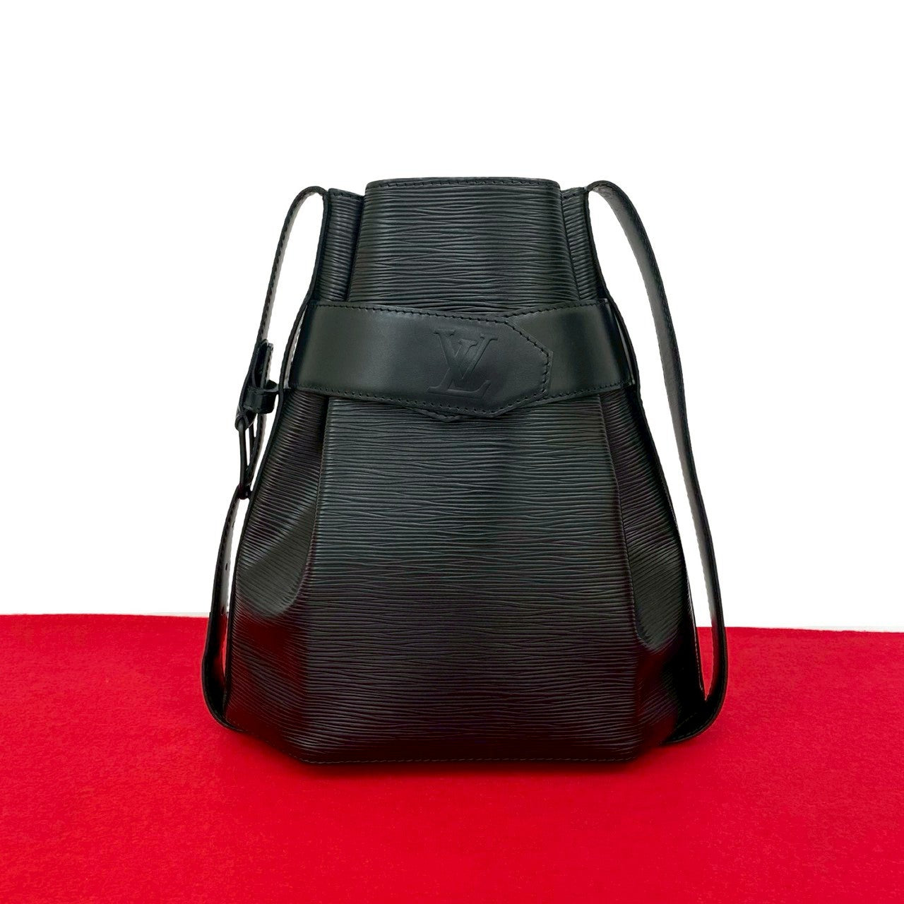 LOUIS VUITTON Shoulder Bag Epi Leather black Epi Sac de Paul