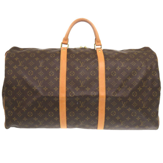 LOUIS VUITTON Boston Duffel bag M41422 Monogram canvas Brown Monogram Keepall 60 mens Used Authentic