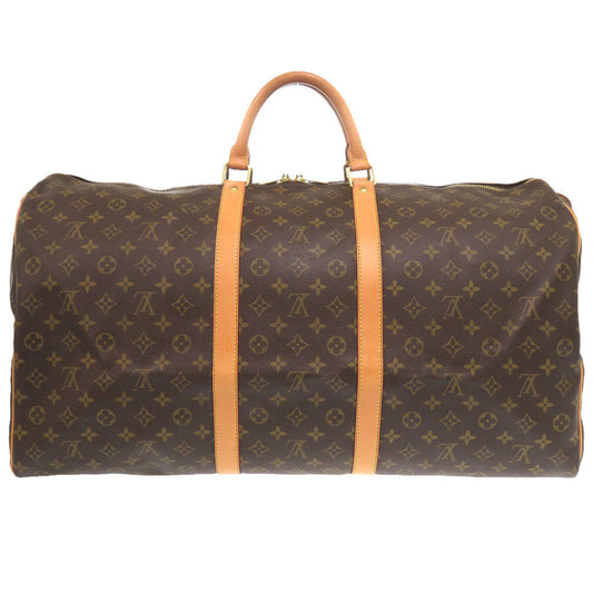 LOUIS VUITTON Boston Duffel bag M41422 Monogram canvas Brown Monogram Keepall 60 mens Used Authentic
