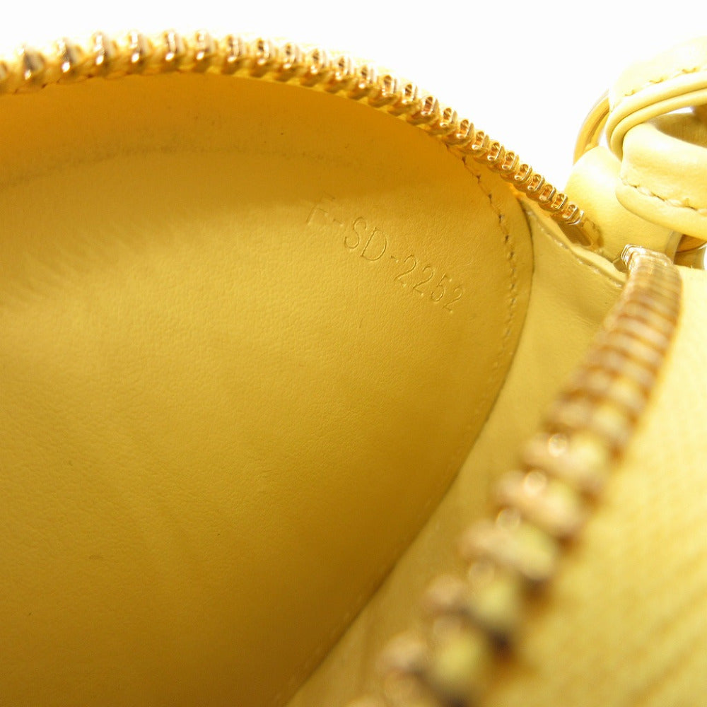 CELINE Coin case 10I483 leather yellow Triomphe unisex(Unisex) Used Authentic