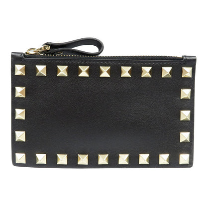 VALENTINO Coin case ZW2P0548BOL Calfskin black Women Used Authentic