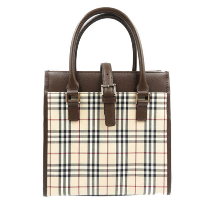 BURBERRY Handbag Coated canvas Multicolor Women Used Authentic