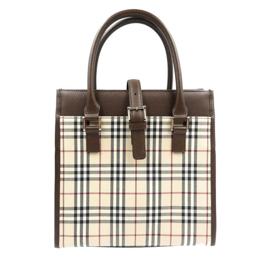 BURBERRY Handbag Coated canvas Multicolor Women Used Authentic