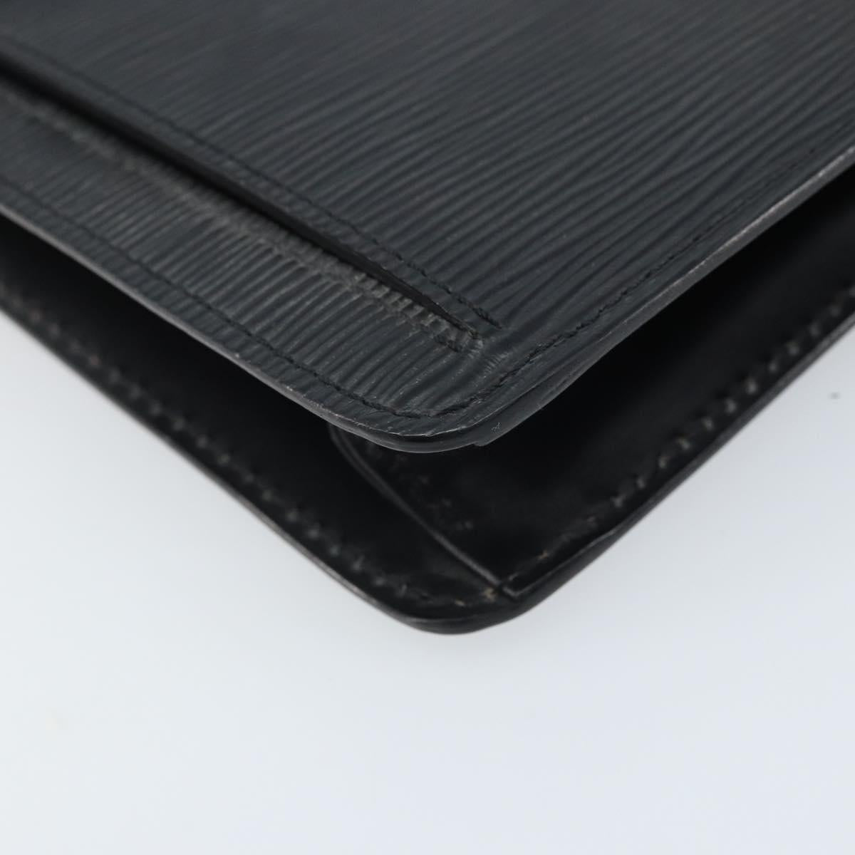 LOUIS VUITTON Dragonne Clutch Bag Epi Series Black Noir