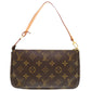 LOUIS VUITTON Pouch M51980 Monogram canvas Brown Monogram Pochette Accessories Women Used Authentic