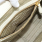PRADA Hand Bag Vitello Daino Leather White Gold
