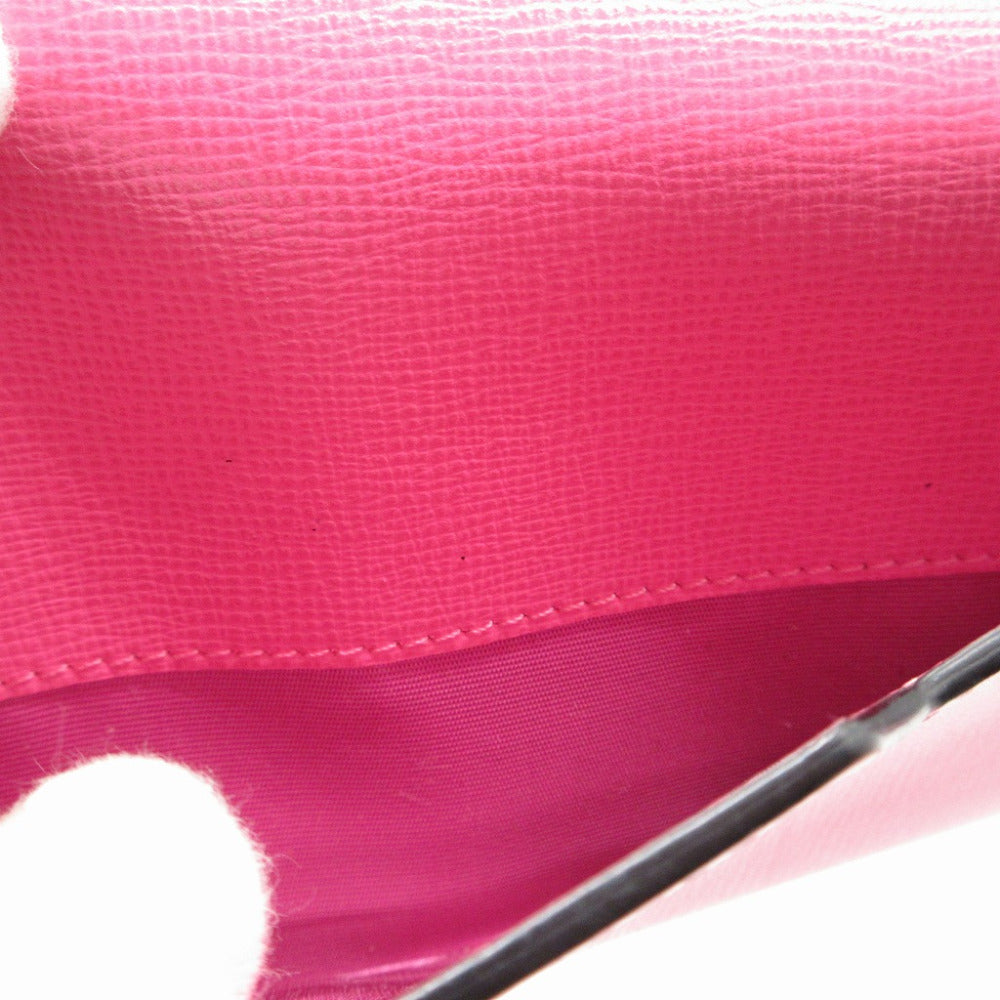 VALENTINO Long Wallet Purse leather pink Bi-fold Rockstud Women Used Authentic