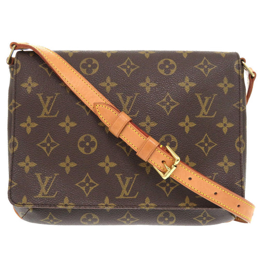 LOUIS VUITTON Shoulder Bag M51257 Monogram canvas Brown Monogram Musette Tango Short Strap Women Used Authentic