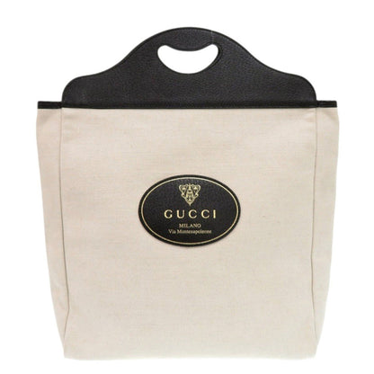 GUCCI Tote Bag 284156 Canvas, Leather Ivory Crest logo