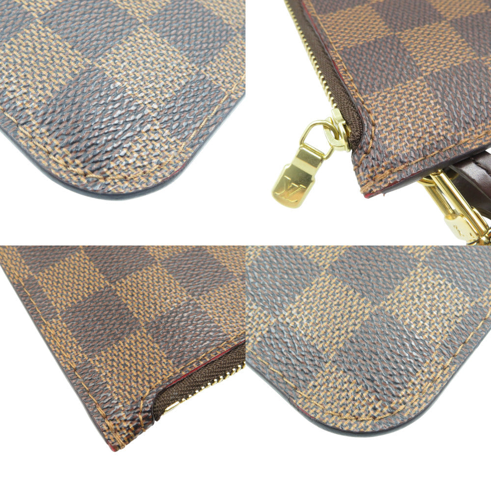 LOUIS VUITTON Pouch Damier canvas Brown Damier Neverfull Pouch for PM Women Used Authentic