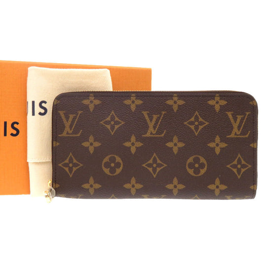 LOUIS VUITTON Long Wallet Purse M42616 Monogram canvas Brown Zip Around Monogram Zippy wallet Women Used Authentic