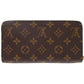 LOUIS VUITTON Long Wallet Purse M42616 Monogram canvas Brown Zip Around Monogram Zippy wallet Women Used Authentic