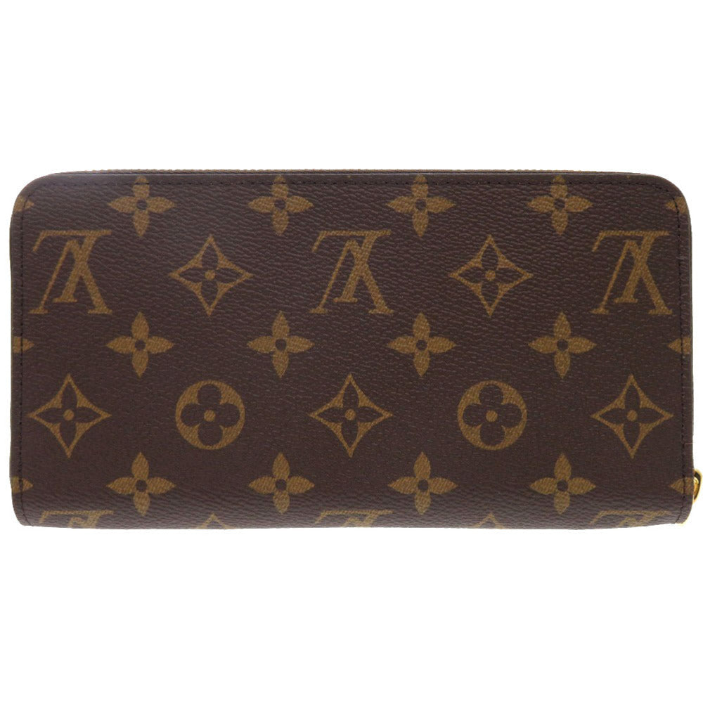 LOUIS VUITTON Long Wallet Purse M42616 Monogram canvas Brown Zip Around Monogram Zippy wallet Women Used Authentic