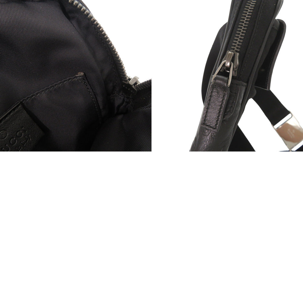 GUCCI Waist bag 161823 Nylon, Leather black Guccisima