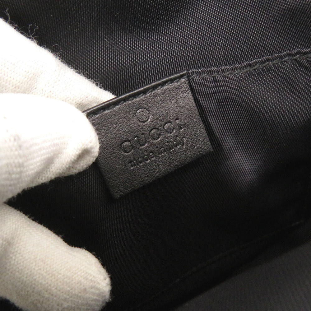 GUCCI Waist bag 161823 Nylon, Leather black Guccisima