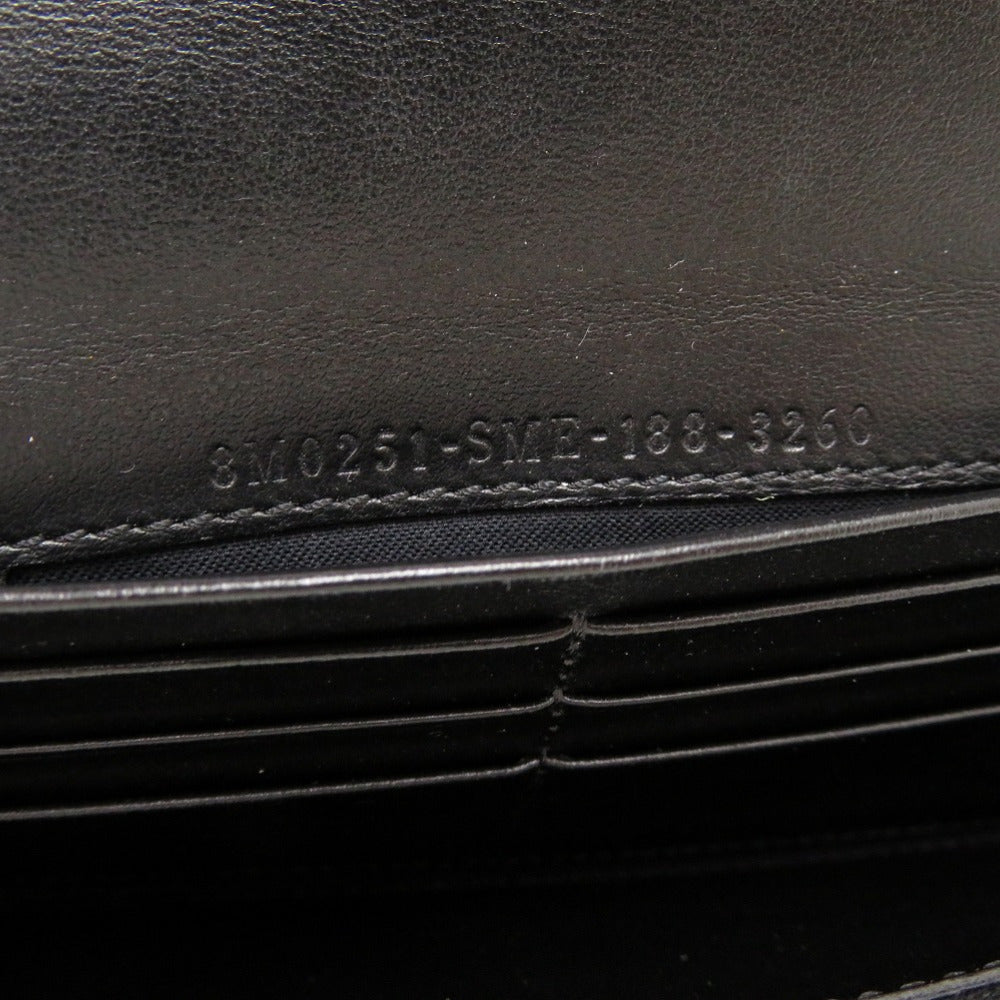 FENDI Long Wallet Purse 8M2051 leather black By The Way Continental Women Used Authentic