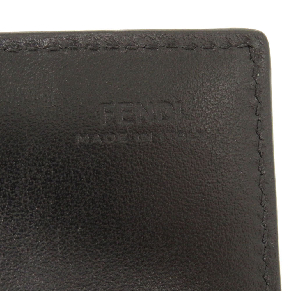 FENDI Long Wallet Purse 8M2051 leather black By The Way Continental Women Used Authentic