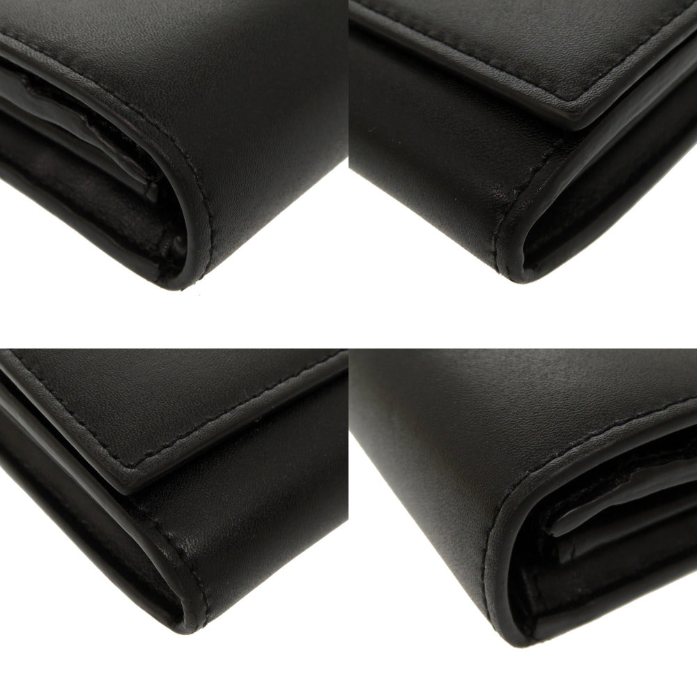 FENDI Long Wallet Purse 8M2051 leather black By The Way Continental Women Used Authentic