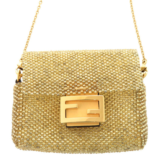 FENDI Shoulder Bag metal gold Pico Bucket AirPods Case, AirPods Case, Earphone Case