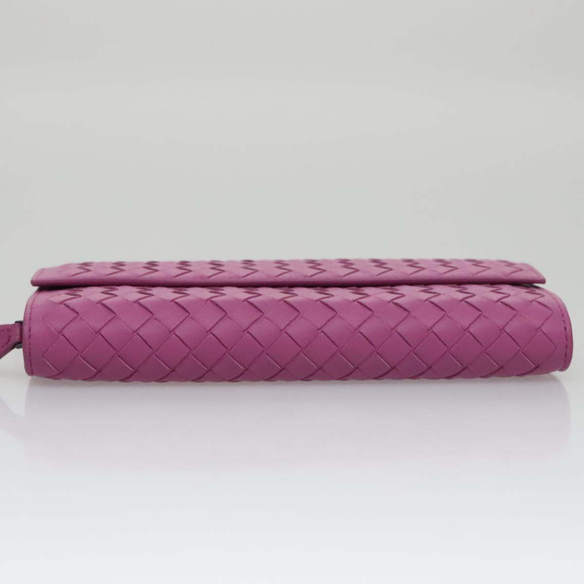 BOTTEGA VENETA Intecciato Long Wallet Leather Purple