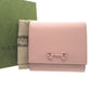 GUCCI Bifold Wallet 745981 leather pink Compact wallet Horsebit Women Used Authentic