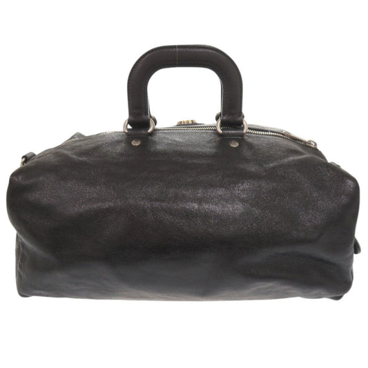 GUCCI Boston Duffel bag 587866 leather black Interlocking G