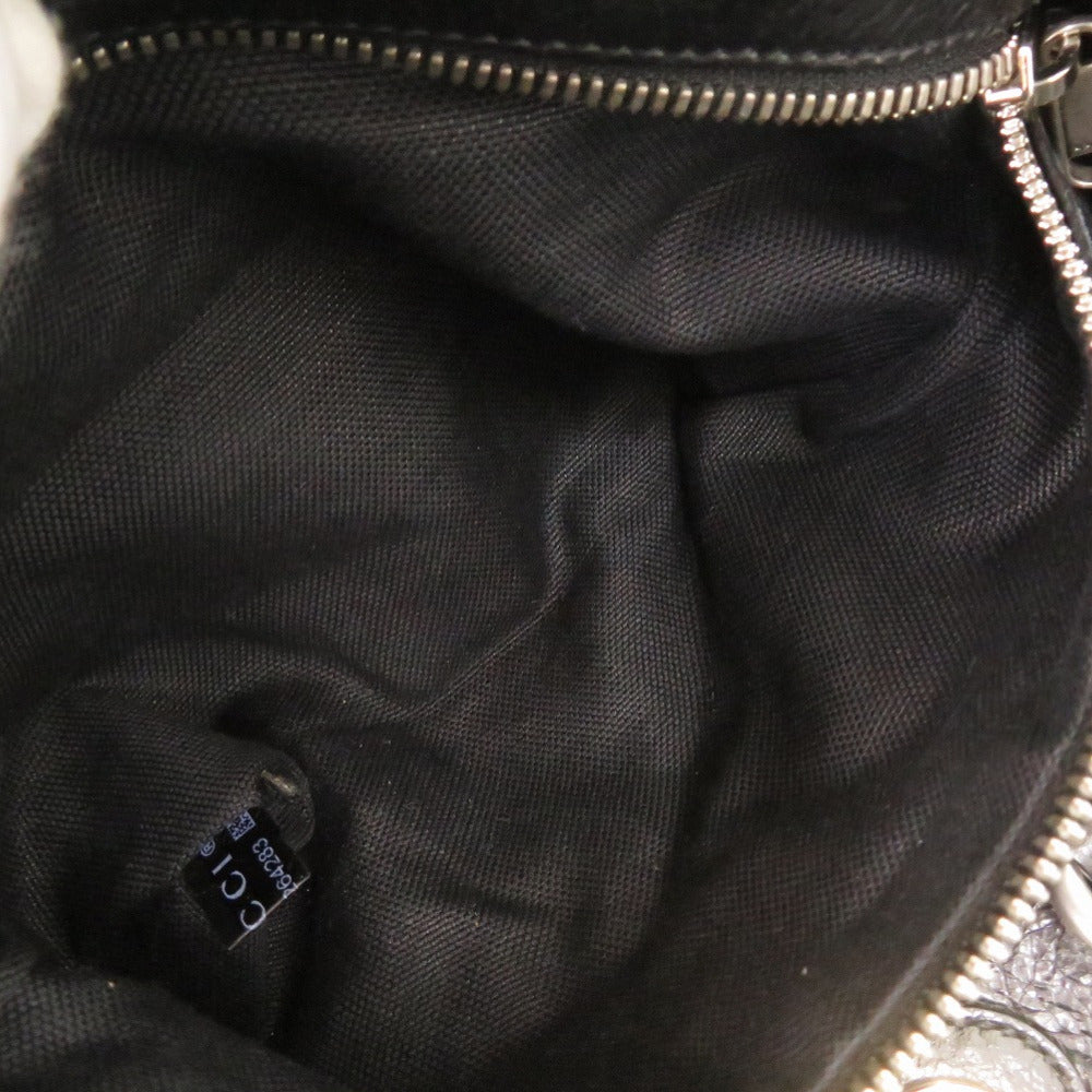 GUCCI Boston Duffel bag 587866 leather black Interlocking G