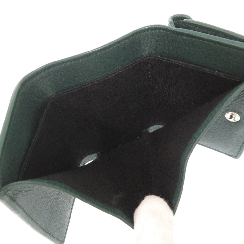 BALENCIAGA Tri-fold wallet 391446 leather green Paper mini wallet