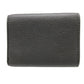 FENDI Tri-fold wallet 7M0280 leather black Compact wallet signature logo mens Used Authentic