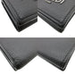 FENDI Tri-fold wallet 7M0280 leather black Compact wallet signature logo mens Used Authentic