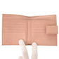 GUCCI Bifold Wallet 456122 leather pink GG Marmont Women Used Authentic