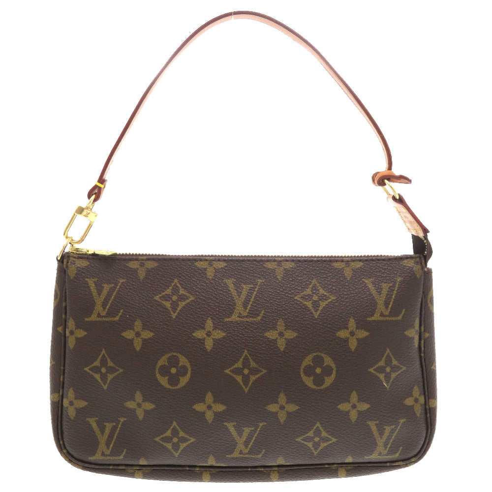LOUIS VUITTON Pouch M51980 Monogram canvas Brown Monogram Pochette Accessories Women Used Authentic