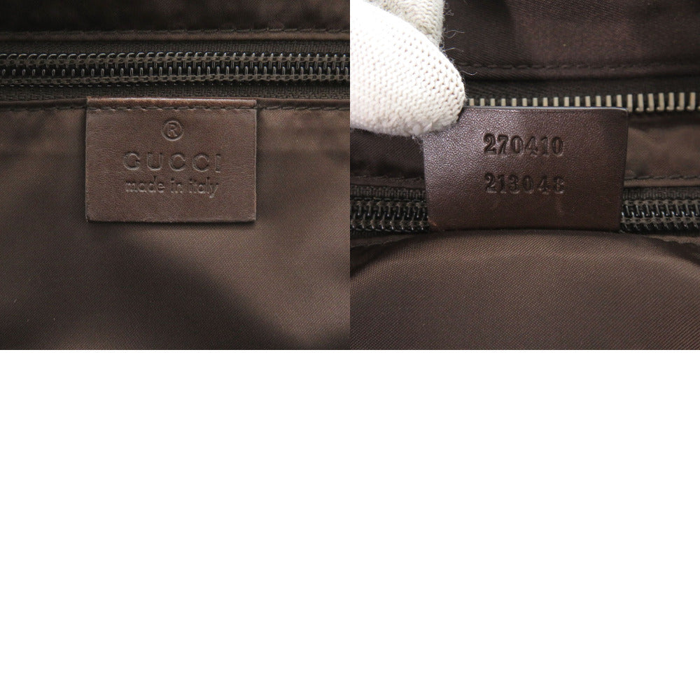 GUCCI Shoulder Bag 270410 Nylon, Leather Brown Diamante Sherry Line