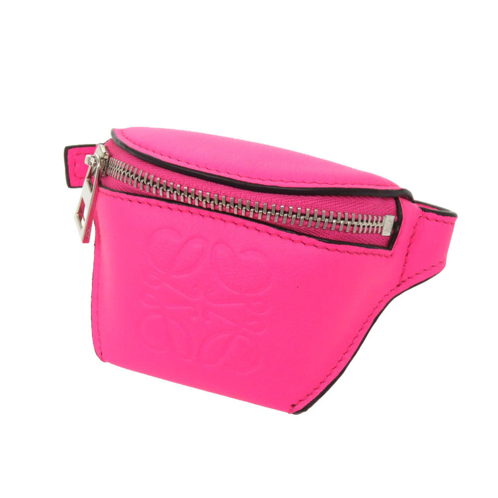 LOEWE Coin case leather pink Ankle Pouch Women Used Authentic