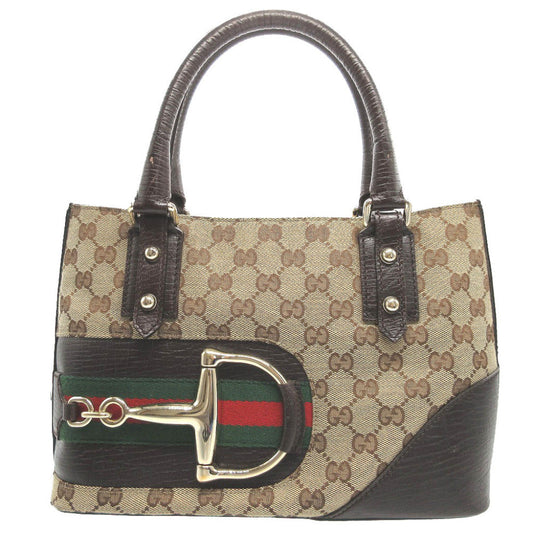 GUCCI Handbag 137475 GG canvas, leather beige Sherry Women(Unisex) Used Authentic