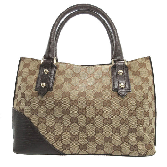 GUCCI Handbag 137475 GG canvas, leather beige Sherry Women(Unisex) Used Authentic