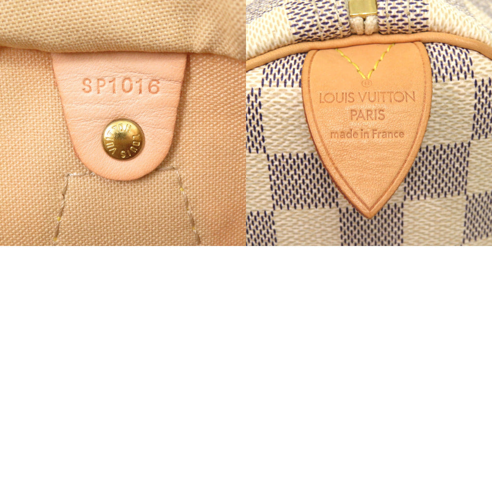 LOUIS VUITTON Handbag N41533 Damier Azur Canvas white Damier Azur Speedy 30 Women Used Authentic