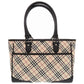 BURBERRY Handbag Canvas, Leather beige Nova Check Women Used Authentic