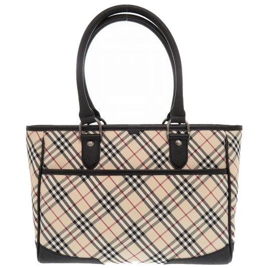 BURBERRY Handbag Canvas, Leather beige Nova Check Women Used Authentic