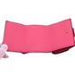 FENDI Tri-fold wallet 8M0395 leather pink Baguette Micro Zucca Women Used Authentic