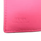FENDI Tri-fold wallet 8M0395 leather pink Baguette Micro Zucca Women Used Authentic