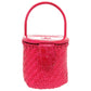 FENDI Handbag straw pink Basket bag vanity bag Women Used Authentic