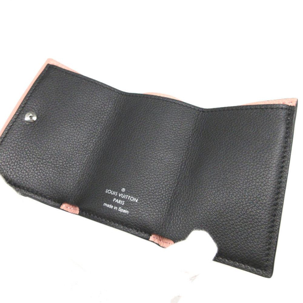 LOUIS VUITTON Tri-fold wallet M63978 leather pink Compact wallet Portefeuille Rock Mini Women Used Authentic