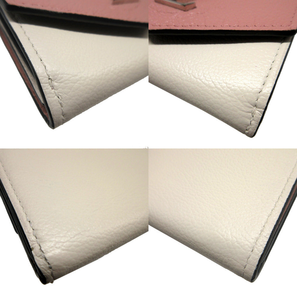 LOUIS VUITTON Tri-fold wallet M63978 leather pink Compact wallet Portefeuille Rock Mini Women Used Authentic