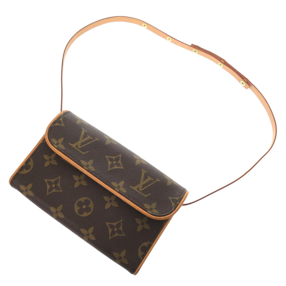 LOUIS VUITTON Waist bag M51855 Monogram canvas Brown Monogram Florentine XS Pochette Women XS Used Authentic